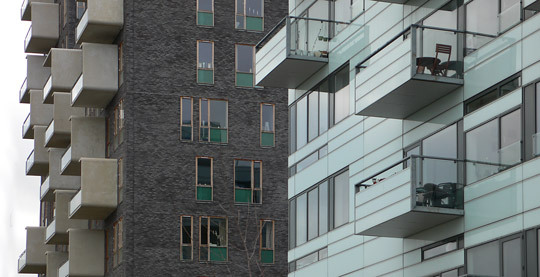 Détails d'architecture, Ørestad City, Copenhague, Danemark - Architects : 3XN - Photo : Vincent Laganier