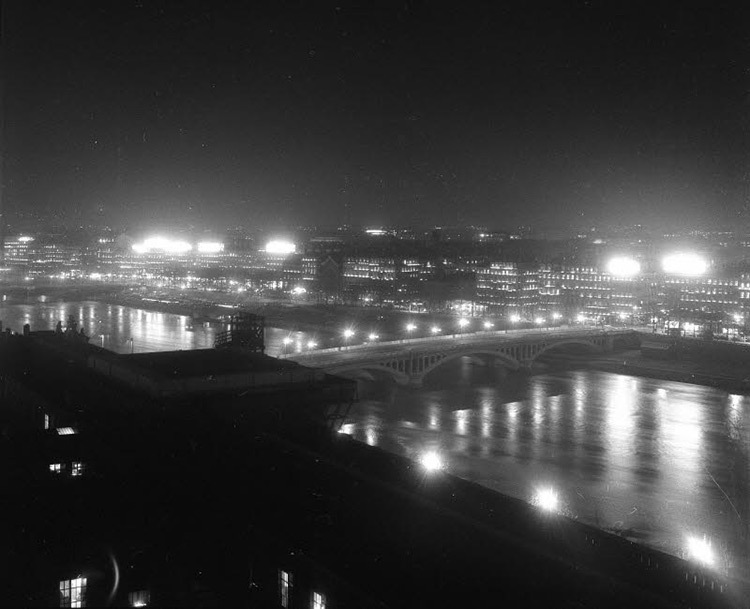 Le pont Wilson, Lyon, 1959 - Archives Le Progrès