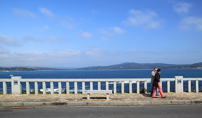 Promenade en front de mer, Muxia, Galice, Espagne - Photo : Vincent Laganier