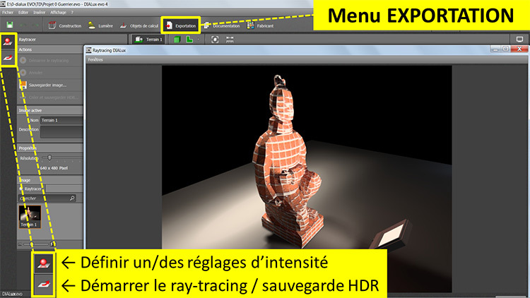 DIALux evo 4 - menu 5 exportation - en francais - Vincent Laganier