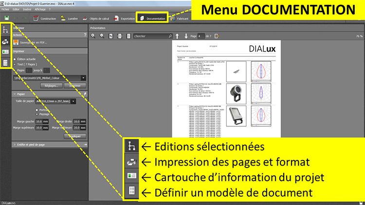 DIALux evo 4 - menu 6 documentation - en francais - Vincent Laganier