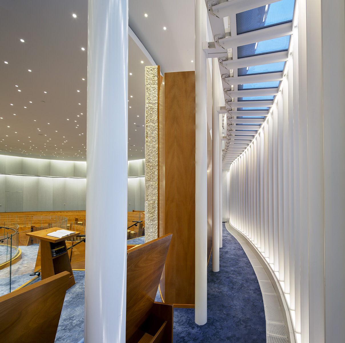 Synagogue Lincoln square, New York, US - Architecte : Cetra Ruddy - Conception lumière : Tillotson Design Associates © David Sundberg, Esto Photographics Inc