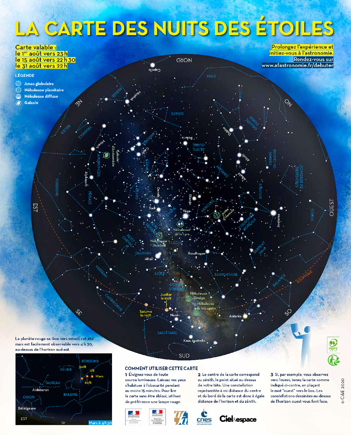 Astronomie – carte du ciel