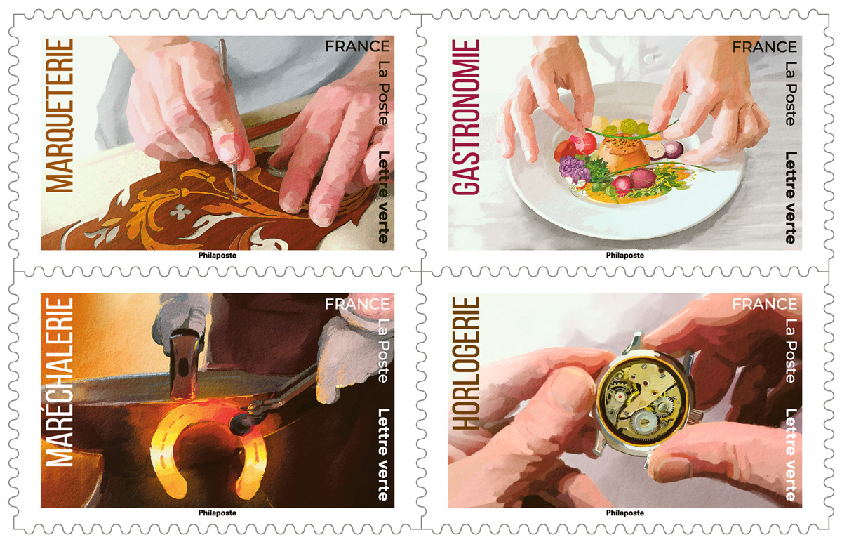 Carnet 12 timbres Marianne l'engagée - Lettre Verte - Couverture Catalogue  Philaposte - La Poste